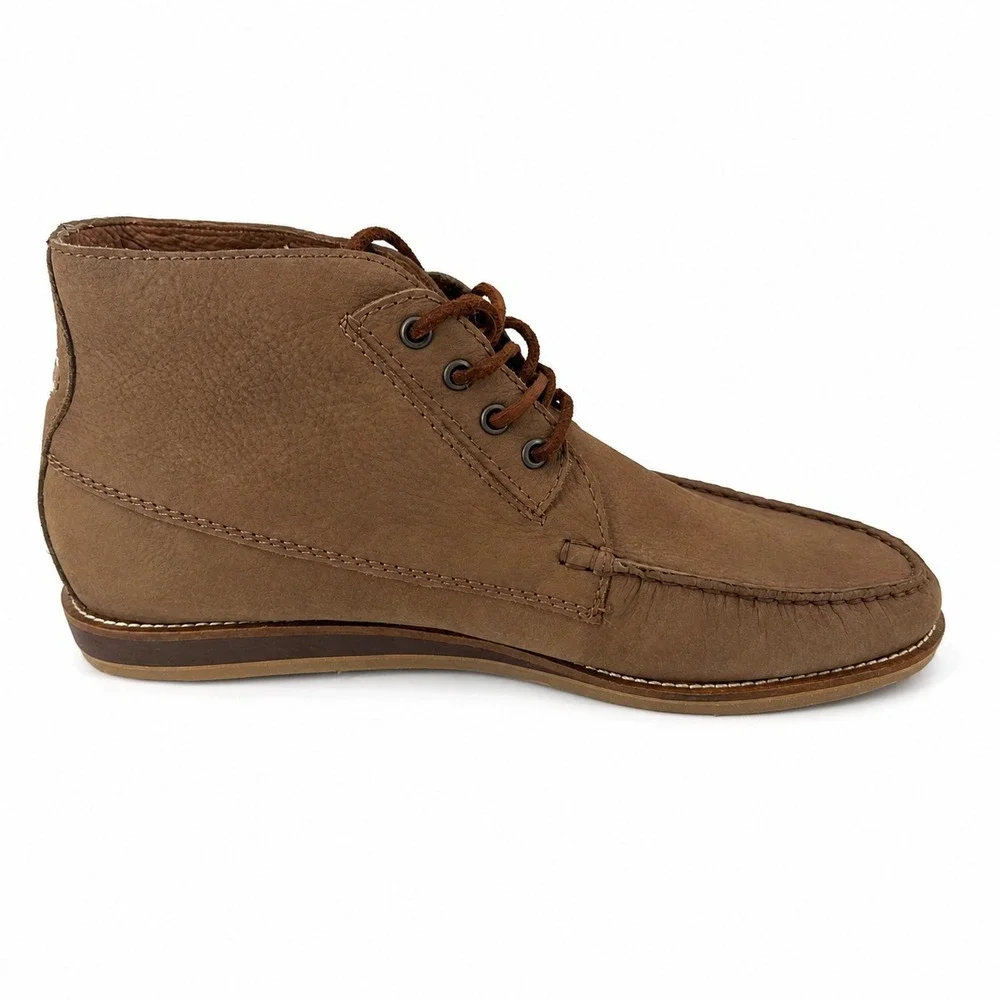 Hari Mari Porter Chukka Boots Men 12 Brown Leather Moc Toe Lace Up Ankle Mexico